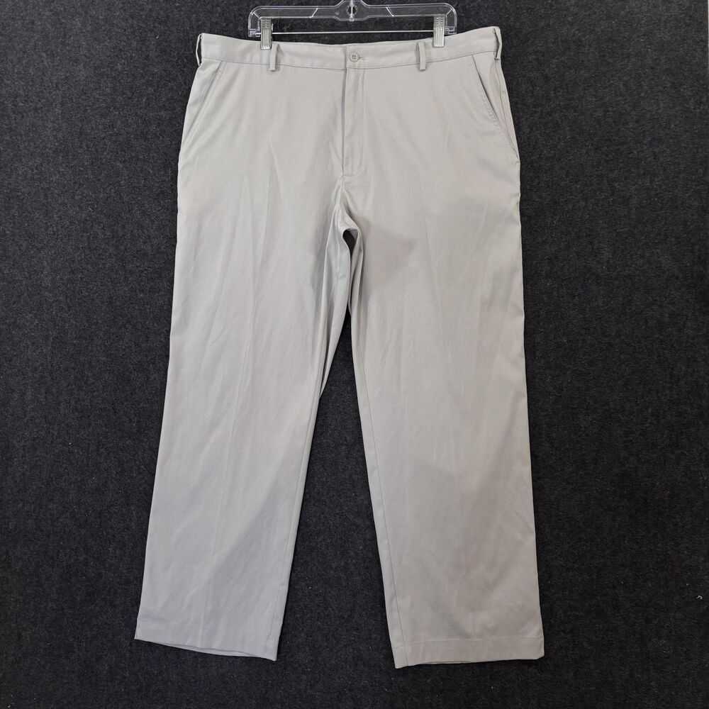 Nike Golf Pants Mens 38x30 Gray Dri-FIT Khakis Stretch Pockets Casual Athletic